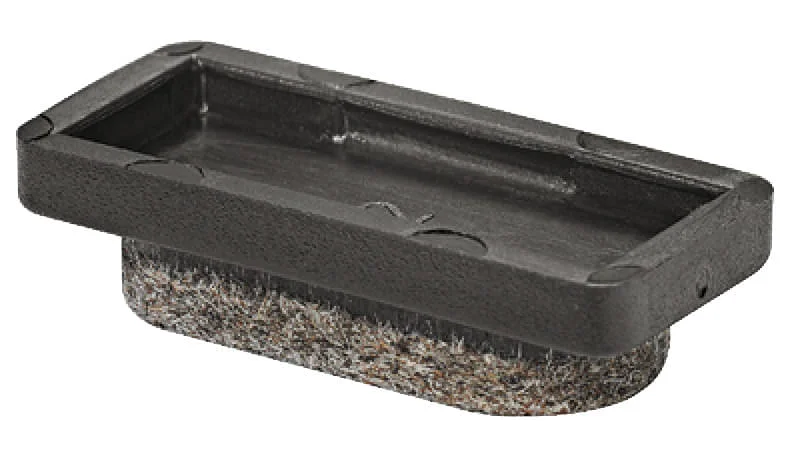 Billig Häfele Möbelgleiter rechteckig zum Aufdrücken mit abriebfestem Filz, 32 x 15 mm