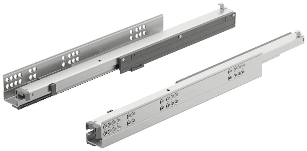 Begränsat erbjudande Häfele Schubladenschiene Matrix Runner UM A30 Vollauszug mit Steckzapfenmontage & Dämpfung, 550 mm