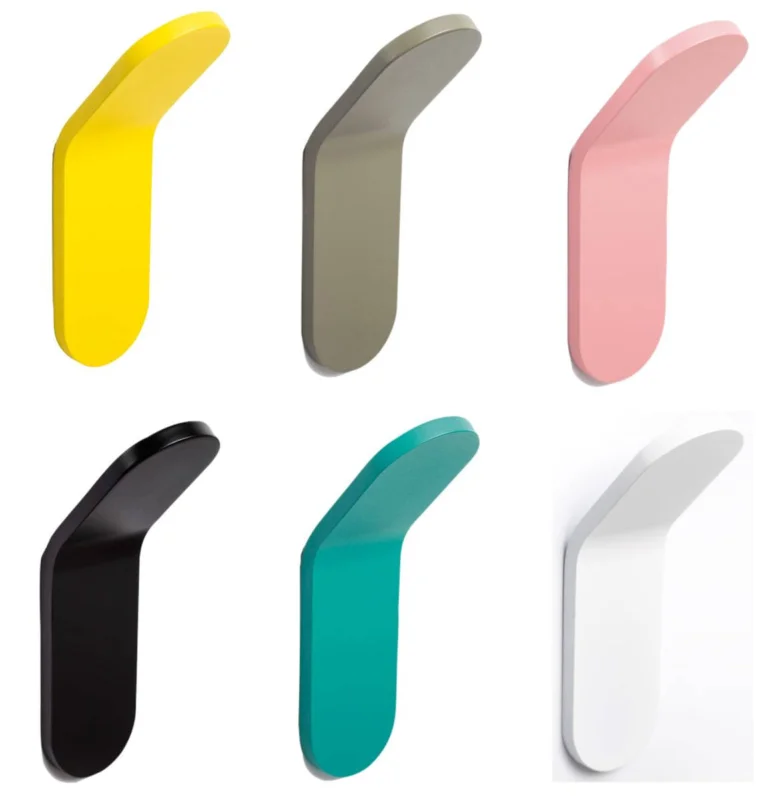Nedsatt pris Viefe Garderobenhaken TIK aus Aluminium zum Kleben, 25 x 80 x 30 mm - Schwarz matt