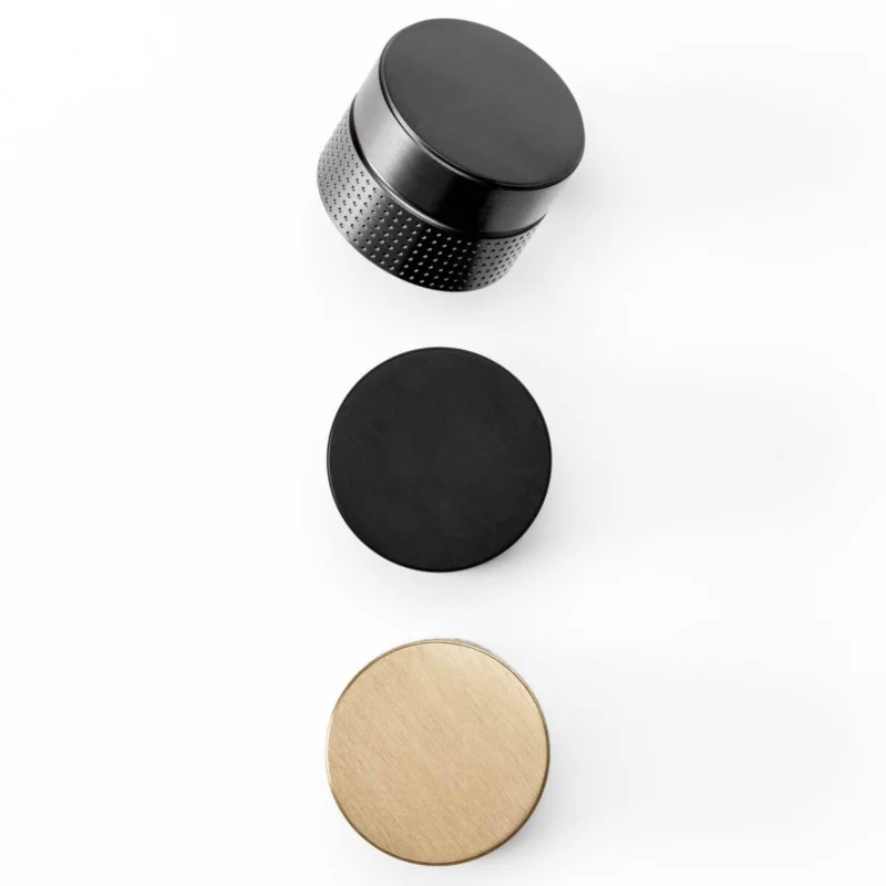 Populär Viefe Möbelknopf POINT aus Aluminium, Ø 40 mm, Titan schwarz