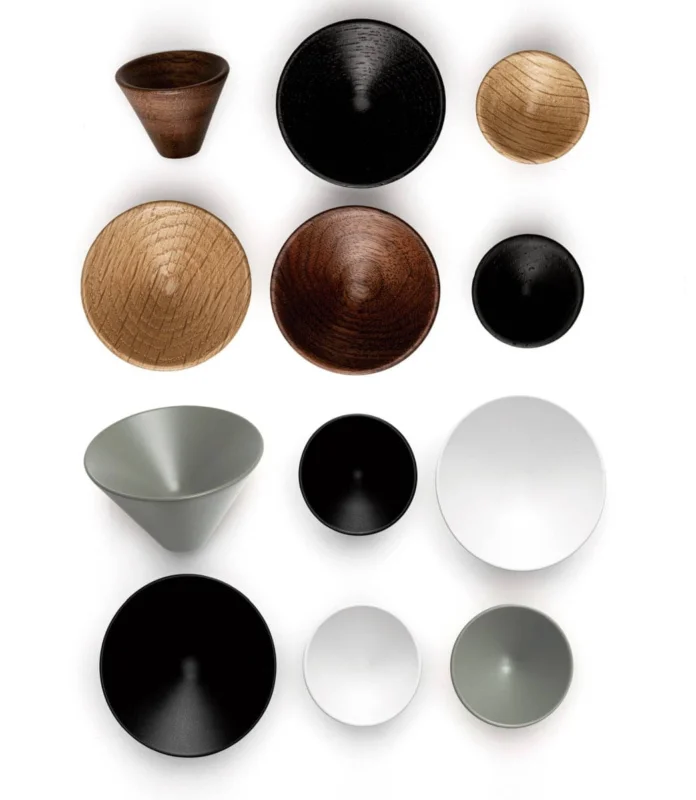 Handla nu Viefe Möbelknopf CONIC aus Holz oder Metall, Ø 29,4 mm - Eiche