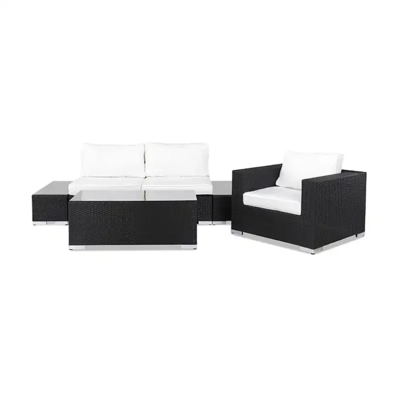 Loungegrupp Comfort Garden Bahamas Soffa 3-sits med Utebord Svart/Vit Utomhus Beställ nu