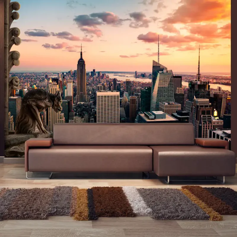 Fototapet Arkiio New York: The Skyscrapers And SunsetStorlek: 200x140 cm Endast idag