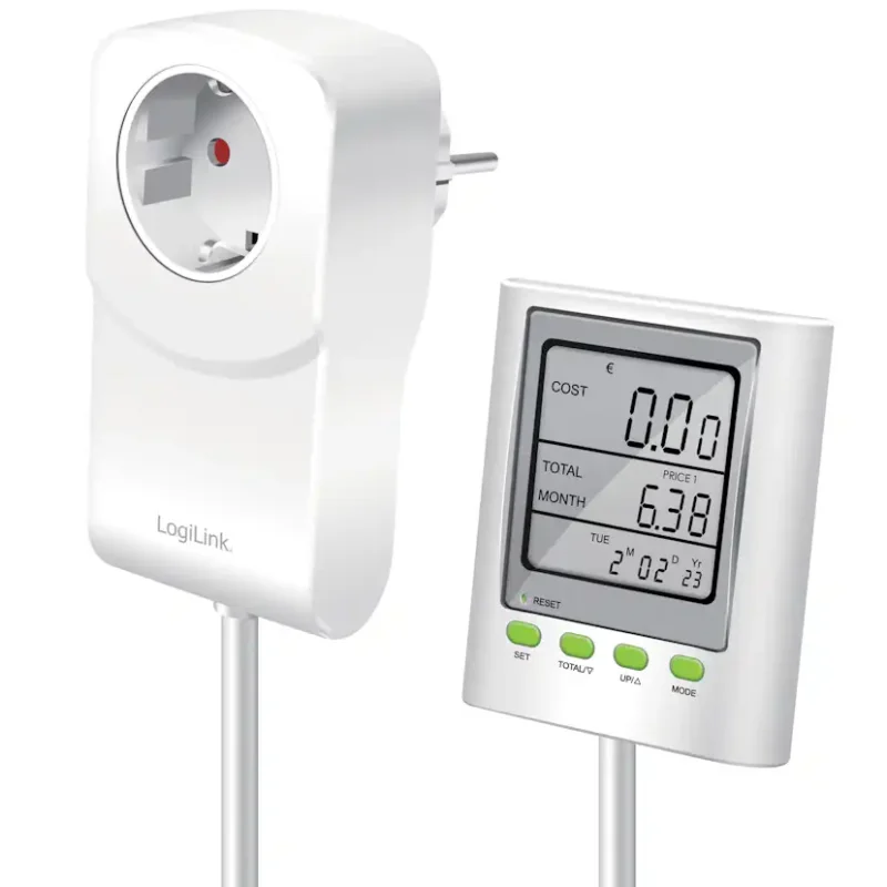 Extra rabatt Energimätare LogiLink Med Kostnadsberäkning och Extern Display