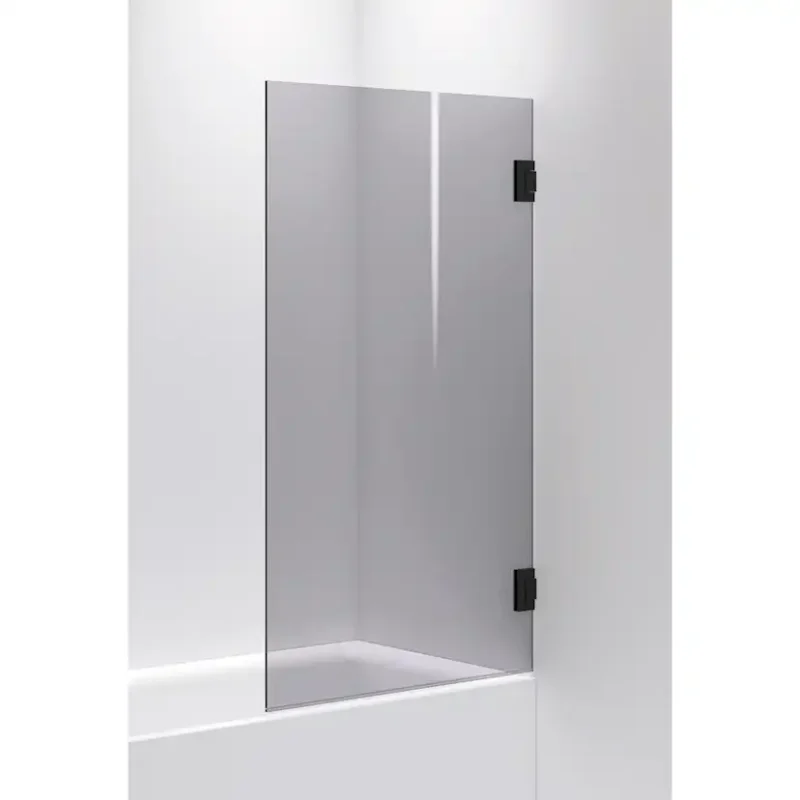 Badkarsvägg INR Arc 17 MåttanpassadGlas: Grått glas, Profil: Svart Beställ idag