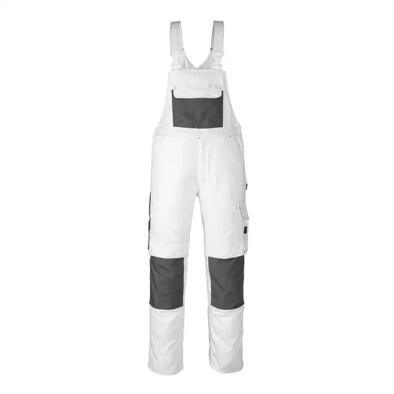 Expressleverans Hängselbyxor med knäfickor Mascot Hardwear 08269-010Storlek: 82C66, Färg: Vit