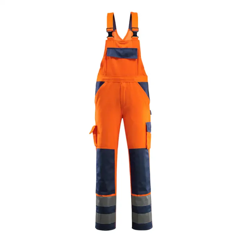 Hängselbyxor med knäfickor Mascot Safe 07169-860Storlek: 82C60, Färg: Hi-vis Orange/marin Bästa pris